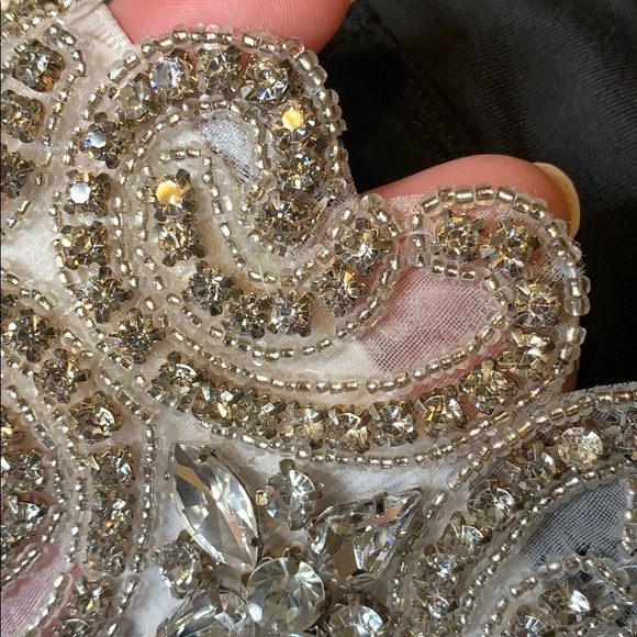 Crystal bridal beaded belt sash wedding - Picture 11 of 16